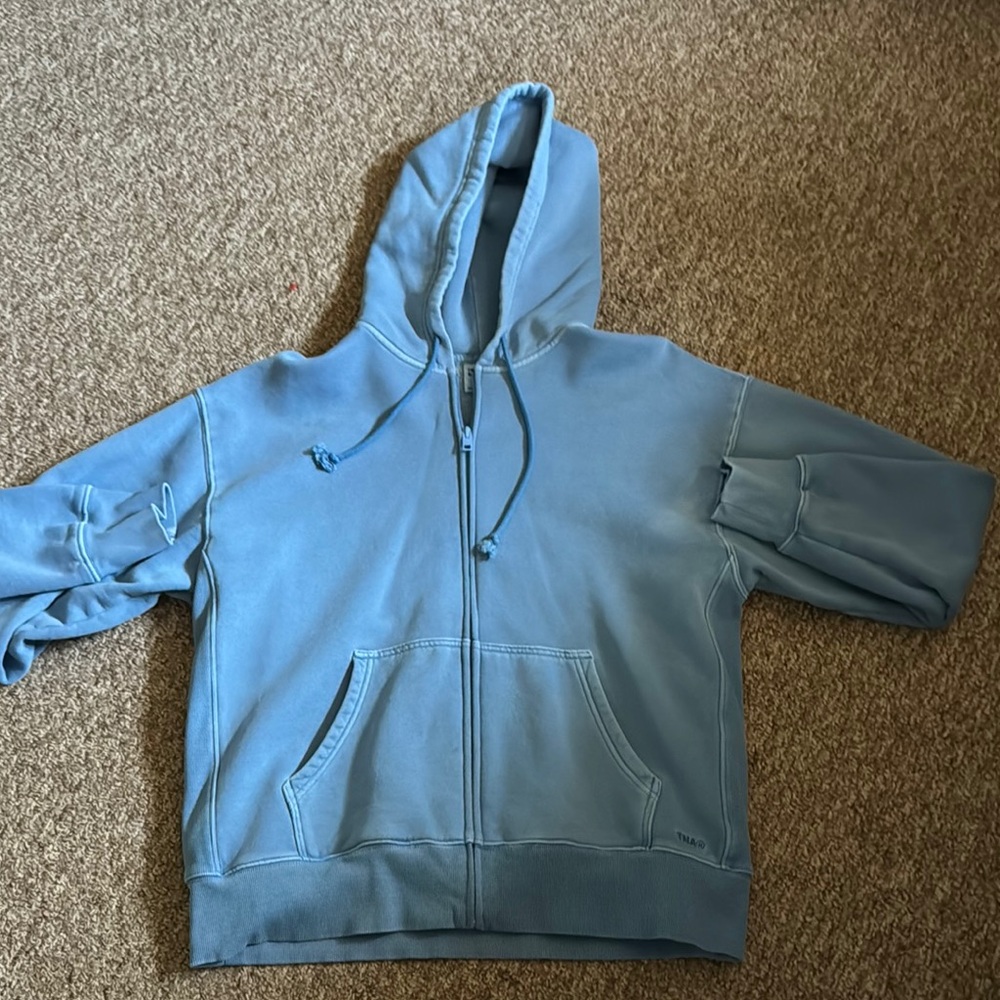 Blue Zip-Up Hoodie